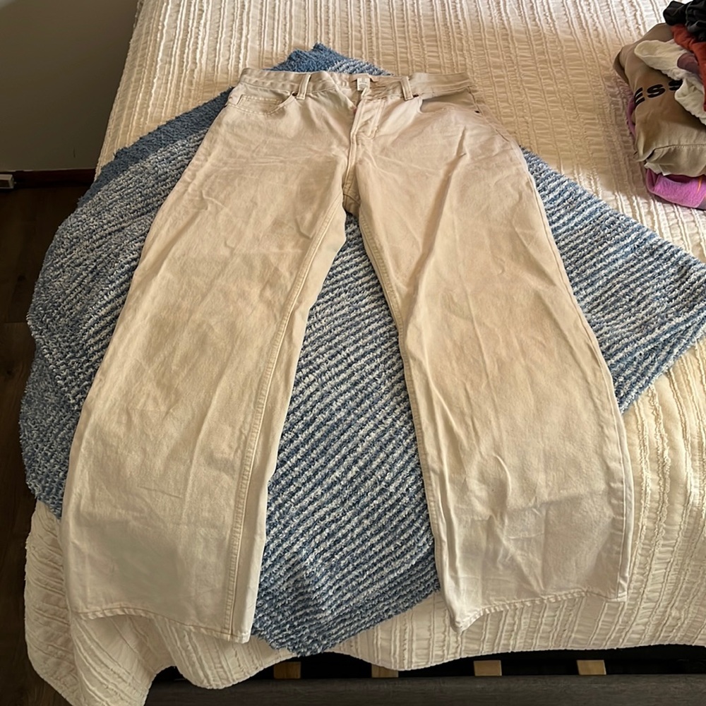 Tan flared jeans H&M